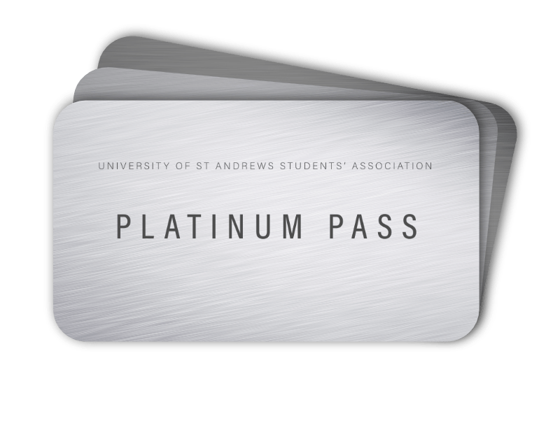 Three Platinum Pass cards fanned out.