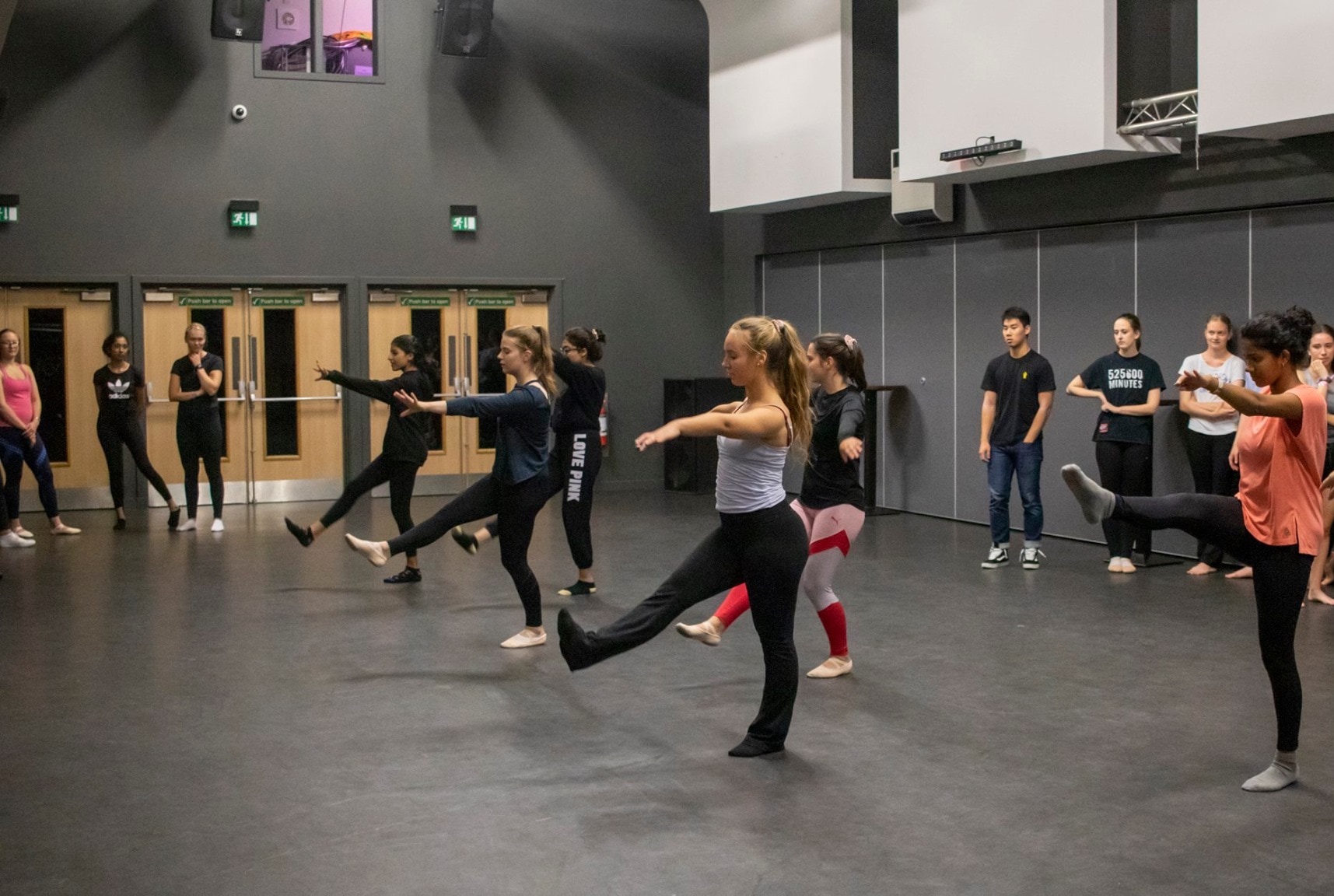 Dancers rehearsing in Club 601.
